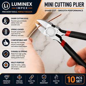 LUMINEX IMPEX LUB=113 <b>Long</b> <b>Nose</b> Stainless Steel Lightweight Smooth Work Jewelry Making Polishing Pliers for Bracelet Making DIY - Product Image 4