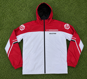 Custom <b>Men</b>’s Windbreaker Red White <b>Jacket</b> Set Lightweight <b>Hooded</b> Running Sportswear Sublimation Training Jogging Tracksuit OEM - Product Image 6