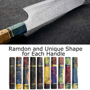 Cuchillo de Chef de Acero de Damasco Hecho a Mano con Revestimiento Antiadherente de Resina, Hoja de 7 Pulgadas, Apto para Lavavajillas, para Cortar Frutas y Verduras - Product Image 3