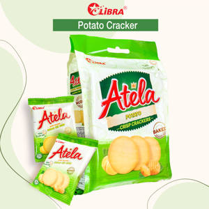 LIBRA ATELA Potato Crispy Crackers 228G HALAL ISO Salado Dulce Sabor Bolsita Caja Embalaje FMCG Producto Vietnam Buen Precio - Product Image 1