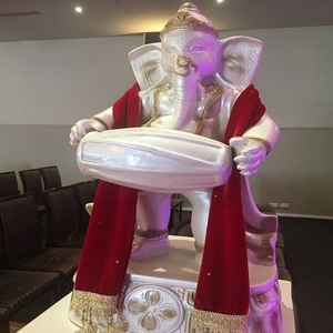 Estatuas Tradicionales de Ganesha de Fibra Musical para Decoración de Bodas Indias, Uso en Interiores/Exteriores - Product Image 1