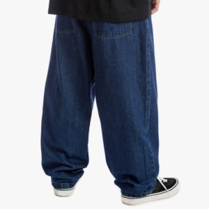 Jeans de Mezclilla de Algodón para Hombre, Corte Recto, Color Azul Oscuro, Cintura Media, Ajuste Holgado, Estilo Casual, Temporada de Otoño - Product Image 4