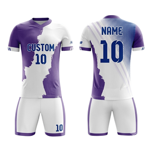 High Quality ODM OEM Customized Classic Retro Soccer Uniform V Neck 100% Polyester Breathable Lightweight Custom Team Name - Product Image 6