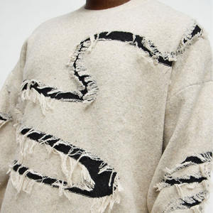 Pull en tricot pour homme, style décontracté, motif abstrait, jacquard, col rond, manches longues, tricot tendance, OEM personnalisé - Product Image 2