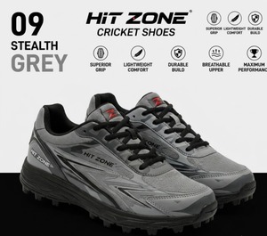 HIT ZONE - Zapatos de Césped Artificial para Cricket de Doble Costura, Alta Calidad y Durabilidad, Suela de Goma, Talla Completa, para Entrenamiento y Partidos, Personalizados OEM/ODM - Product Image 3