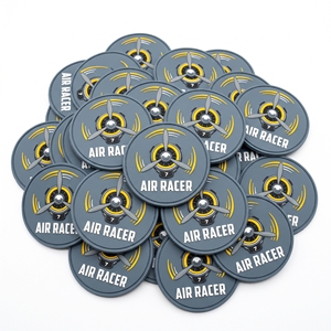 Fabricant Direct Patch en Caoutchouc 3D Motif Hélice de Moteur Air Racer, Badge Rond en PVC Souple pour Sac à Dos, Veste, Casquette, Uniforme d'Extérieur - Product Image 1