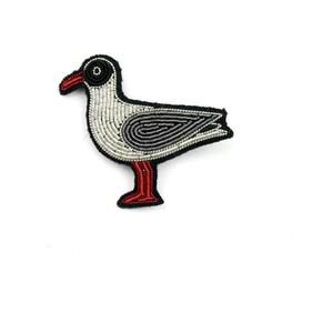 Broche en tissu 3D personnalisée, brodée à la main avec fil de bullion, motif animal, pour blazer, badge de poitrine, écusson brodé à la main - Product Image 1