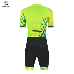 Encuentra un traje de triatlón sublimado similar al icono original, traje de ciclismo, carreras y triatlón para hombre, traje de manga corta con bolsillos. - Product Image 3