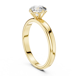 Bague Cathédrale en Diamant de Laboratoire, Bague de Fiançailles Solitaire Classique, Élégante Bague de Mariage Minimaliste en Diamant pour Femme - Product Image 1