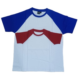 160g 180g blanc style doux poids moyen blanc contraste manches raglan T-Shirt moderne classique coupe 5.3 oz 100% anneau filé coton Tee - Product Image 4