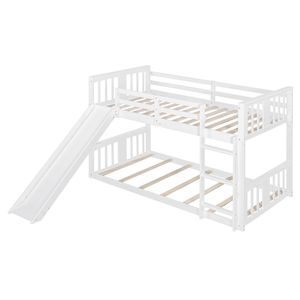 Letto a Castello Bianco con Scivolo e Scala per Bambini (Vecchio SKU LT000108AAK) - Product Image 4