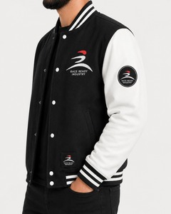 Chaqueta Varsity de Lana 100% Personalizada al por Mayor para Hombre, Tallas Grandes, Transpirable, Impermeable, con Capucha, Estilo Urbano, Bicolor en la Parte Delantera, para Invierno - Product Image 4