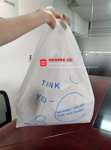 Bolsas duraderas para camisetas de comestibles, material HDPE | Hanpak, fabricante vietnamita - Product Image 2