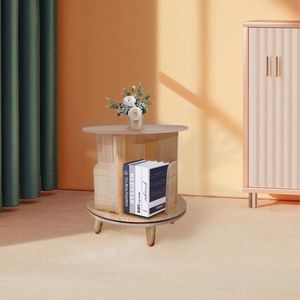 Libreria Girevole a 360 Gradi in Legno di Pino a 1 Livello, Espositore Moderno Rotante a 360 Gradi - Product Image 2