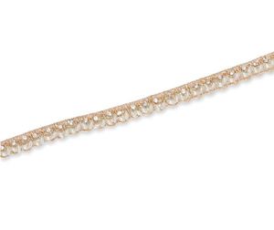 Tissu de dentelle de créateur pour mariée, broderie florale guipure avec sequins et perles pour robe de mariée et décoration de vêtements de mode - Product Image 2