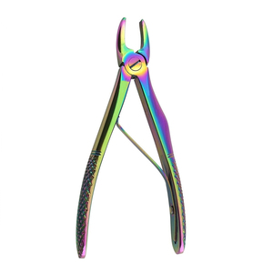 Forceps d'extraction dentaire - Instrument d'extraction de précision Classe I avec poignée moletée argentée 12 mm, entièrement personnalisable gratuitement. - Product Image 1
