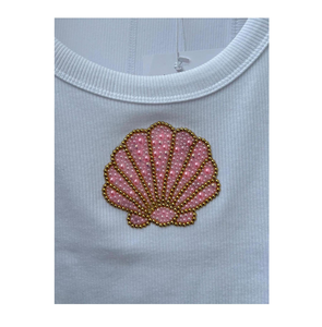 Customize T-Shirt Hot Selling Unique Beaded Embroidery <b>Heart</b> Pattern Tank <b>Top</b> Seed Beads Vintage Silver Plated Fashion Stylish - Product Image 6