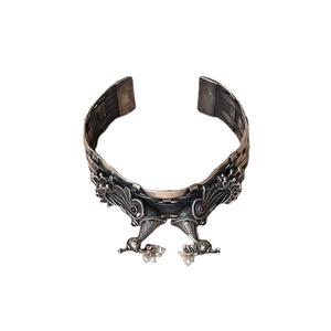 Customization Possible for Genuine Quality Stunning Antique Peacock Design Oxidised <b>Ruby</b> Stone Studded Ethnic Wear Bangles - Product Image 1