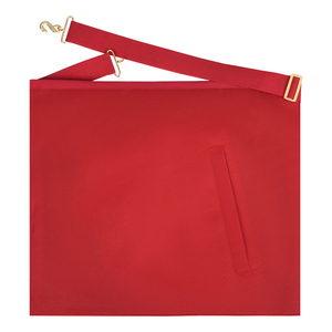 Master Mason Blue Lodge Apron - White & <b>Red</b> With <b>Red</b> <b>Ribbon</b> Borders expert craftsmanship for every rank. - Product Image 3