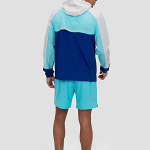 ชุดเซ็ตเสื้อแจ็คเก็ตกันลมและกางเกงขาสั้นผู้ชายคุณภาพสูง ทรงปกติ ผลิตจากโพลีเอสเตอร์ 100% ระบายอากาศได้ดี - Product Image 4