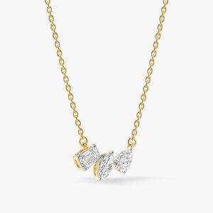 Collar de Joyería Fina de Lujo para Mujer, Chapado en Oro Amarillo de 14K, con Diamante Natural CVD de Corte Elegante Certificado por IGI, 2 Ct, VS1, Color FG - Product Image 3