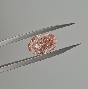 RAAMAA Oval Brilliant Cut Fancy Intense IGI Certified Lab Grown CVD HPHT VS1 Clarity 1ct 2ct 3ct Loose Diamond Engagement - Product Image 1