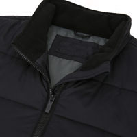 Blouson Bomber Homme Personnalisé Automne Mat Noir Matelassé Col Montant à Capuche Grande Taille pour l'Extérieur