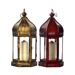 Metal Iron Golden <b>Moroccan</b> <b>Lantern</b> Multi Colored Glass Home Living Room Decoration Metal Glass Decorative <b>Lantern</b> - Product Image 2