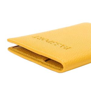 High Class Yellow PU Leather Card <b>Holder</b> <b>Wallet</b> Collection Leather Travel <b>Wallet</b> Personalized Passport Cover with Luggage Tag - Product Image 3