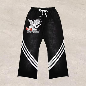 Conjunto de Sudadera con Capucha y Pantalones Deportivos de Algodón Grueso para Hombre, Personalizado con Calcomanía Bordada y Parche, Cierre Frontal con Cremallera - Product Image 2