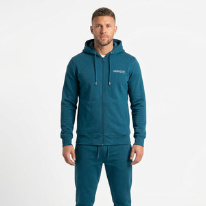 Hawk Eye Sports <b>Men's</b> Slim Fabric Fleece 300g Winter <b>Pullover</b> Hoodie Full-Length Button-Up Tracksuit Set Breathable - Product Image 4
