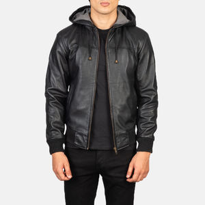 Unisex Premium Eco-Friendly Breathable Windproof Cowskin Avirex Streetwear <b>Canvas</b> Winter Front Leather <b>Jacket</b> Casual Outerwear - Product Image 5