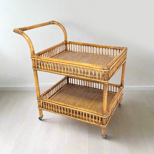 Carrito de almacenamiento de ratán, carrito portátil para cocina o bar, carrito para servir bebidas y aperitivos - Product Image 3