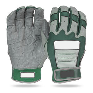 Guantes de béisbol más vendidos, color gris, diseño de ajuste personalizado para dedos completos y correas ajustables. - Product Image 1