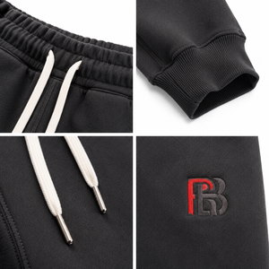 Pantalon de jogging en molleton écoresponsable sur mesure de haute qualité pour homme, coupe ample, taille mi-haute, avec cordon de serrage, grandes tailles - Product Image 4