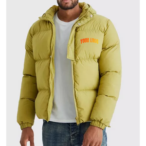 Custom Made Long <b>Winter</b> Men's Hooded Quilted <b>Jacket</b> 100% Polyester <b>Waterproof</b> Windproof Thick Puffer Coat - Product Image 1