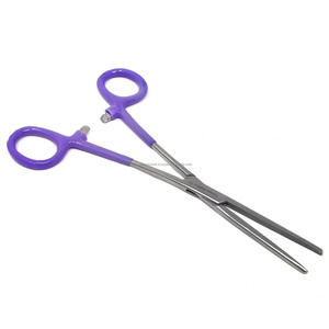 Pinza Hemostática de 7 Pulgadas con Certificación CE ISO, Mango Morado, Acero Inoxidable Alemán, Pinza Quirúrgica Reutilizable, OEM ODM - Product Image 5