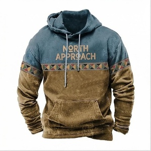 Sudadera con Capucha para Hombre North Approach, Diseño Geométrico, Bolsillo Frontal, Estilo Casual para Otoño - Product Image 1