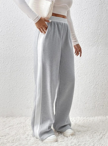 Pantalon de survêtement décontracté pour femme grande taille, taille mi-haute élastique, en coton/polyester respirant et écologique, idéal pour l'hiver et le sport - Product Image 2