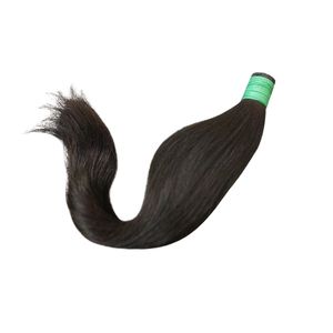 ผมต่อแบบเส้นตรงสีดำธรรมชาติ ผมแท้บริสุทธิ์ ปลายผมเต็ม - Product Image 3