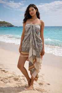 Vestido de Playa con Estampado Floral, Estilo Vacaciones en la Playa, Informal y de Fiesta, para Mujer - Product Image 2