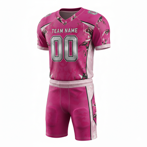 Conjunto Personalizable de Uniforme de Fútbol Americano con Camiseta y Pantalones Cortos con Posición para Logotipo Frontal - Product Image 6