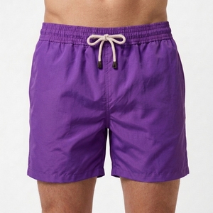 Shorts de bain pour hommes en tissu à séchage rapide, taille élastique, maillots de bain de plage, logo personnalisé, fournisseur de maillots de bain en gros - Product Image 1