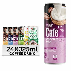 Café de coco 325 ml 11,0 floz listo para beber VINUT 24 latas de cartón sin OGM sin lácteos Etiqueta Privada OEM ODM muestra gratis - Product Image 1