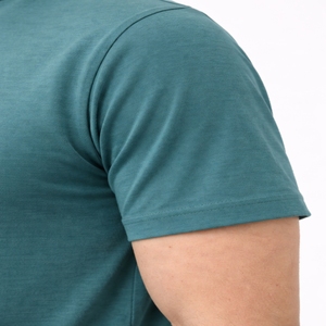 T-shirt homme de haute qualité, décontracté, basique, uni, pour l'été, la gym, confortable, doux, respirant, en coton. - Product Image 5