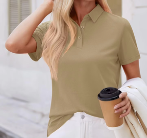 Polos de golf personnalisés pour femmes, vente en gros, chemises de tennis vierges pour femmes, hauts à col respirants pour femmes, vêtements de sport en gros - Product Image 4