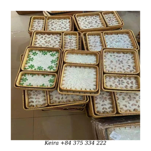 ถาดหวายหรูหราพร้อมพื้นผิวธรรมชาติสำหรับตกแต่งโรงแรม คาเฟ่ และบ้าน - Product Image 6