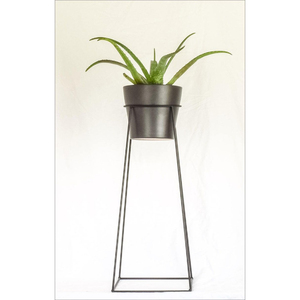 Copper Square <b>Planter</b> With Black Metal Stand Modern Minimalist <b>Tall</b> Floor Plant Pot For <b>Garden</b> Indoor Decor Modern Geometric - Product Image 2