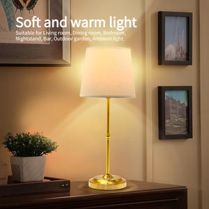 Designer Gold Flower LED Table <b>Lamp</b> Cordless Rechargeable USB Portable Lighting for Restaurant Dining Room Outdoor Use - Product Image 2
