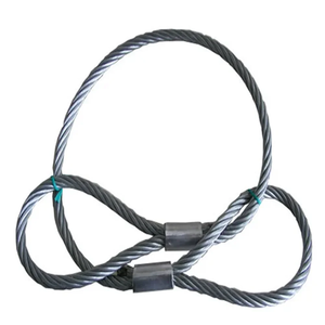Eslinga de cable de acero de alta resistencia de dos patas, capacidad de 2 toneladas, diámetro de 4 mm a 40 mm, a la venta por exportadores - Product Image 4
